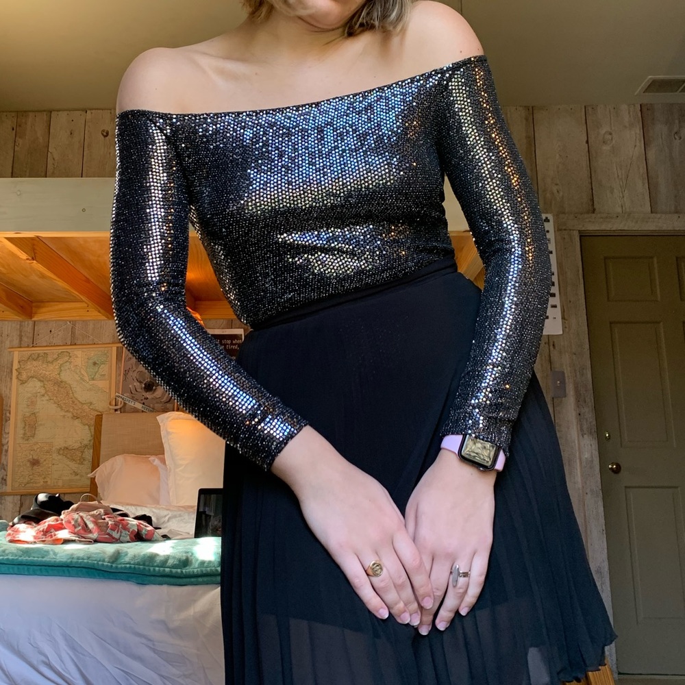 Zara sequined bodysuit